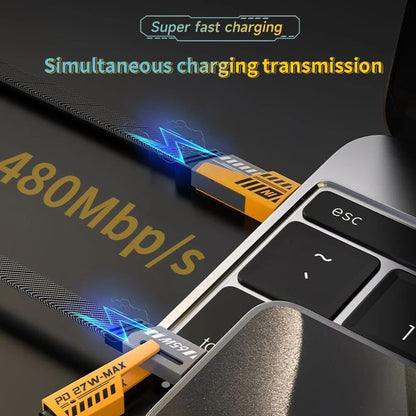 4 in 1 65W Fast Charging USB To Type C PD Cable Fast Charger (Universal)